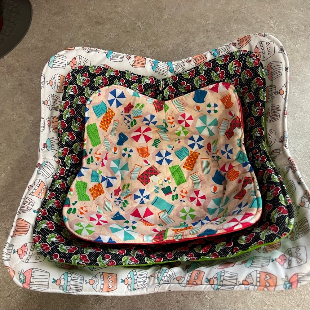 NWT Handmade Koozies 3 piece set Microwaveable